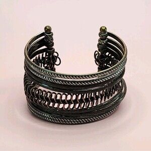Premier Designs Mixed Metal Cuff Bracelet Fashion Jewelry Modern Boho